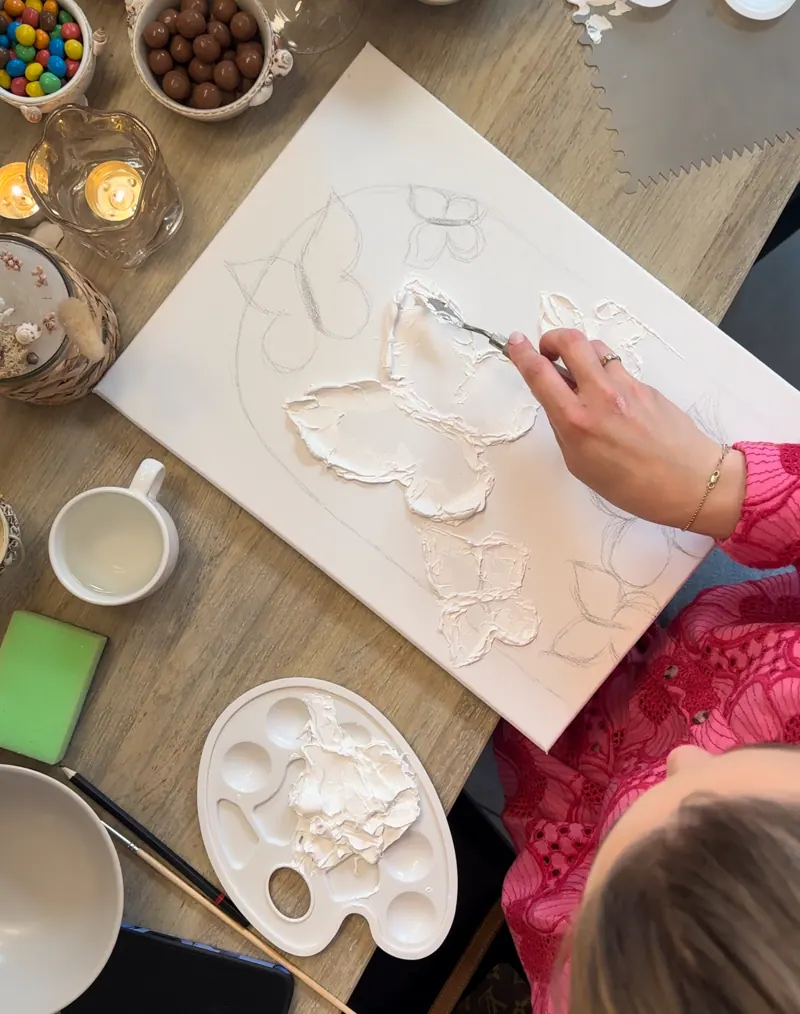 Texture art met vlinders van bovenaf