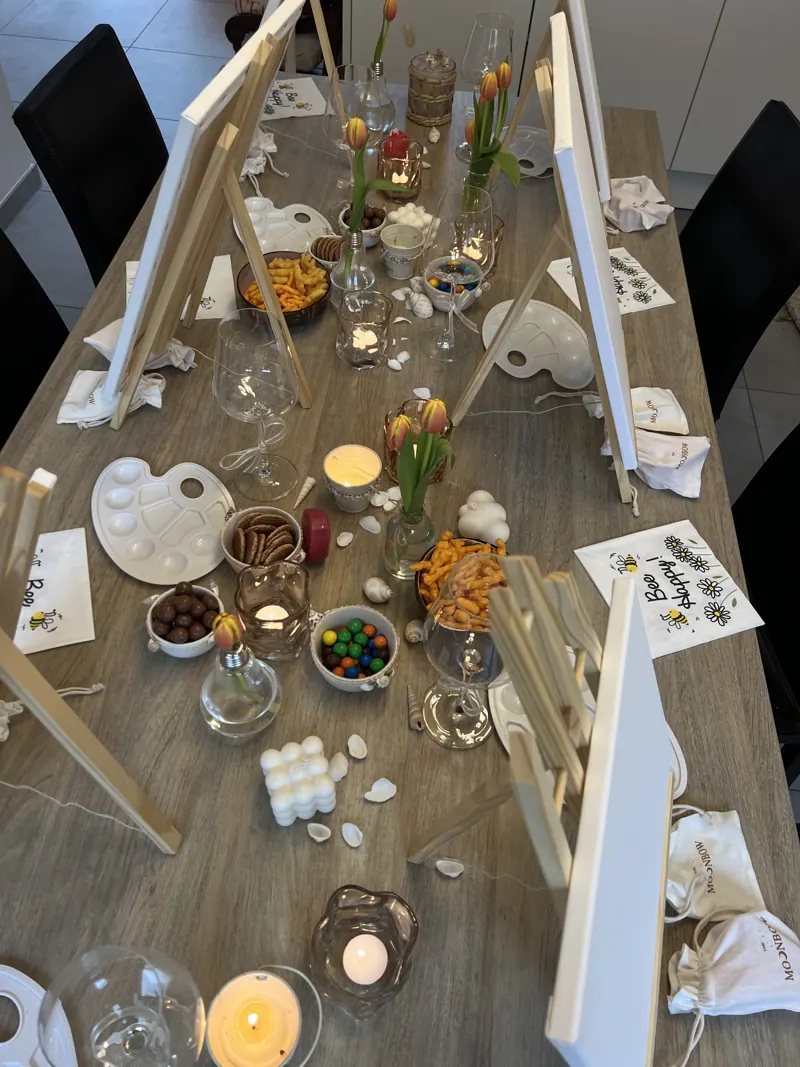 Workshoptafel in de studio