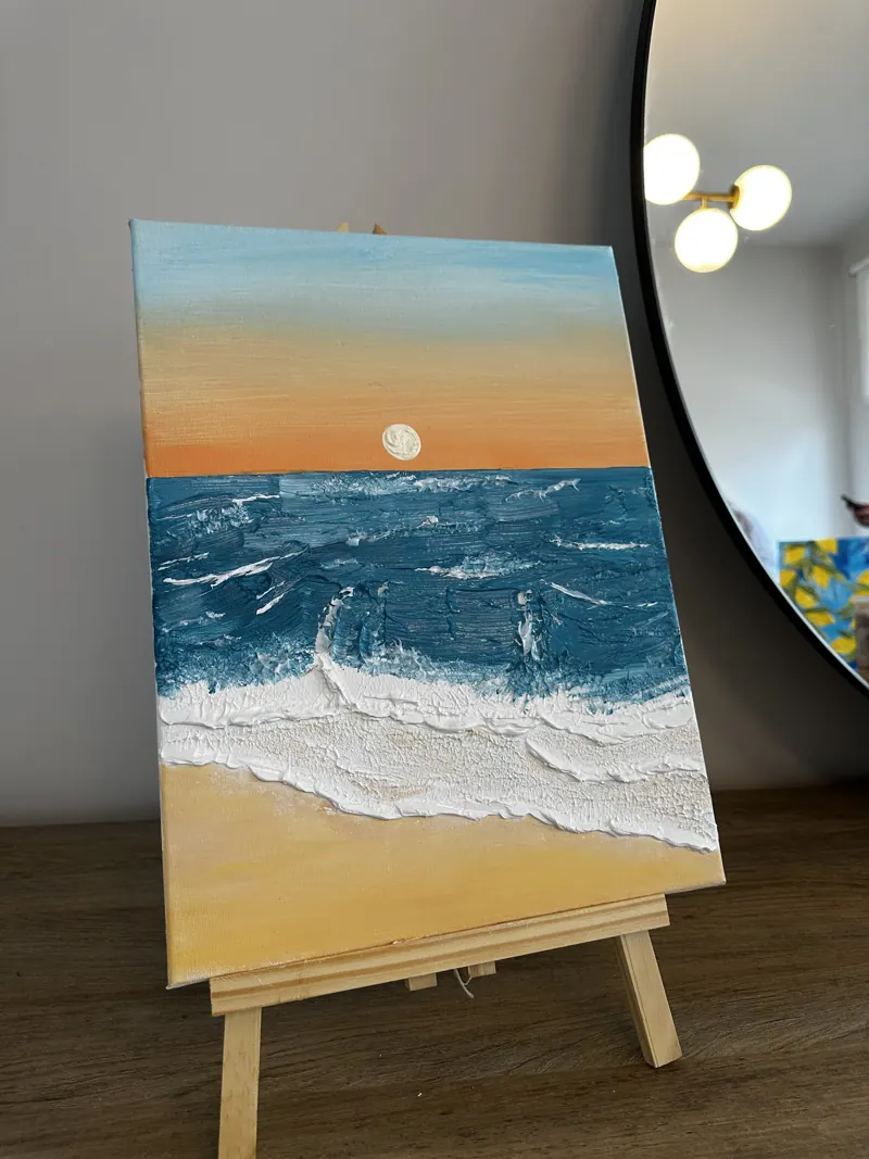 Zonsondergang schilderij